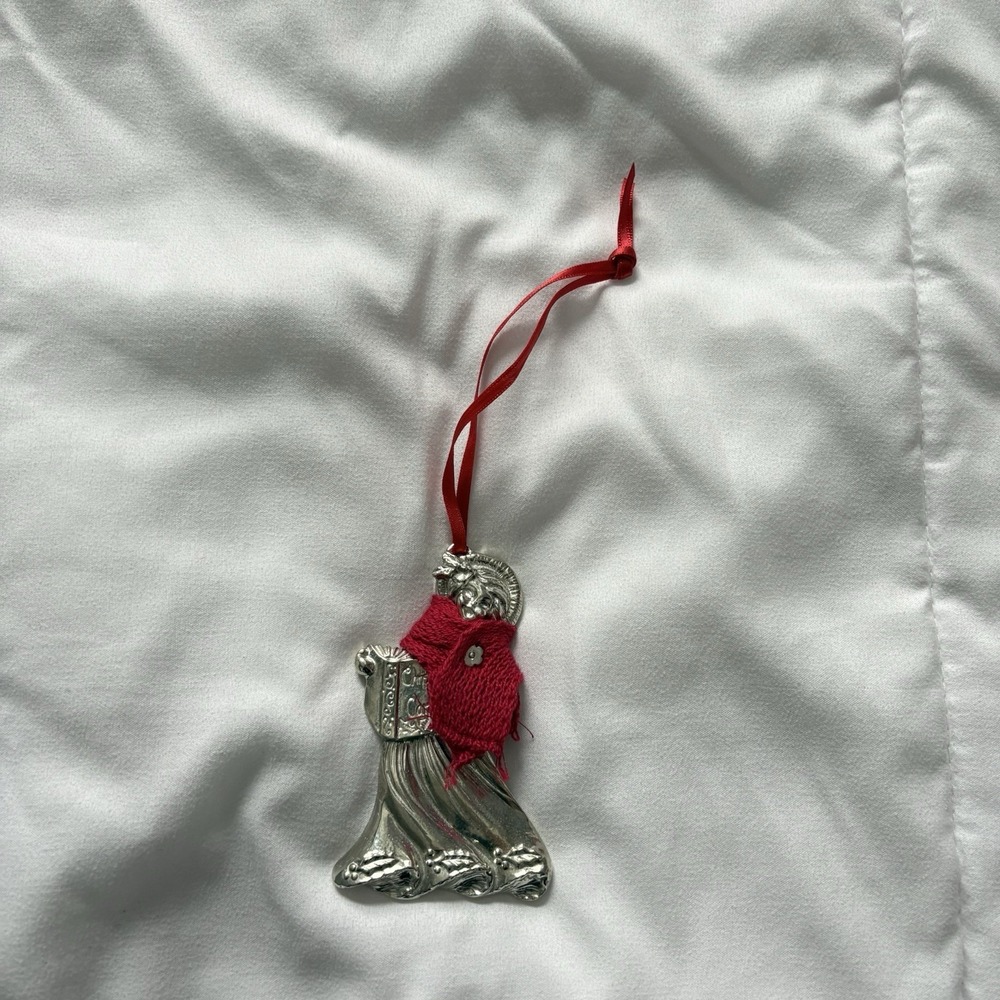 Vintage Lenox Kirk Steiff Collection Pewter Caroler Ornament Christmas Holiday